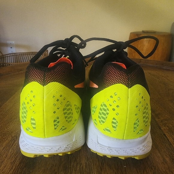 Nike Air Zoom Elite 7 Neon Yellow Hot Pink Lace Up Running Sneakers Mens Size 8 - Picture 6 of 15